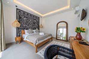 Vila design, 2 quartos, piscina particular | Roupas de cama premium, cofres nos quartos, individualmente decorados