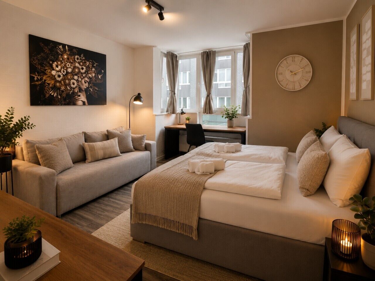 1 Schlafzimmer, Schreibtisch, Bügeleisen/Bügelbrett, Reisekinderbett