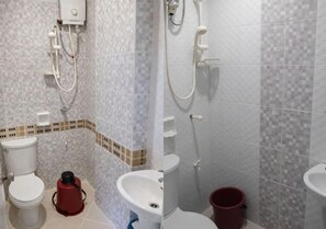 Double or Twin Room, Pool View | Bathroom