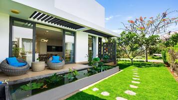 Villa, 3 chambres, patio, vue cour intérieure | Enceinte de l’hébergement