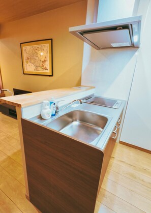 Family Apartment | Private kitchen - Asakusa Townhouse (Taito City)