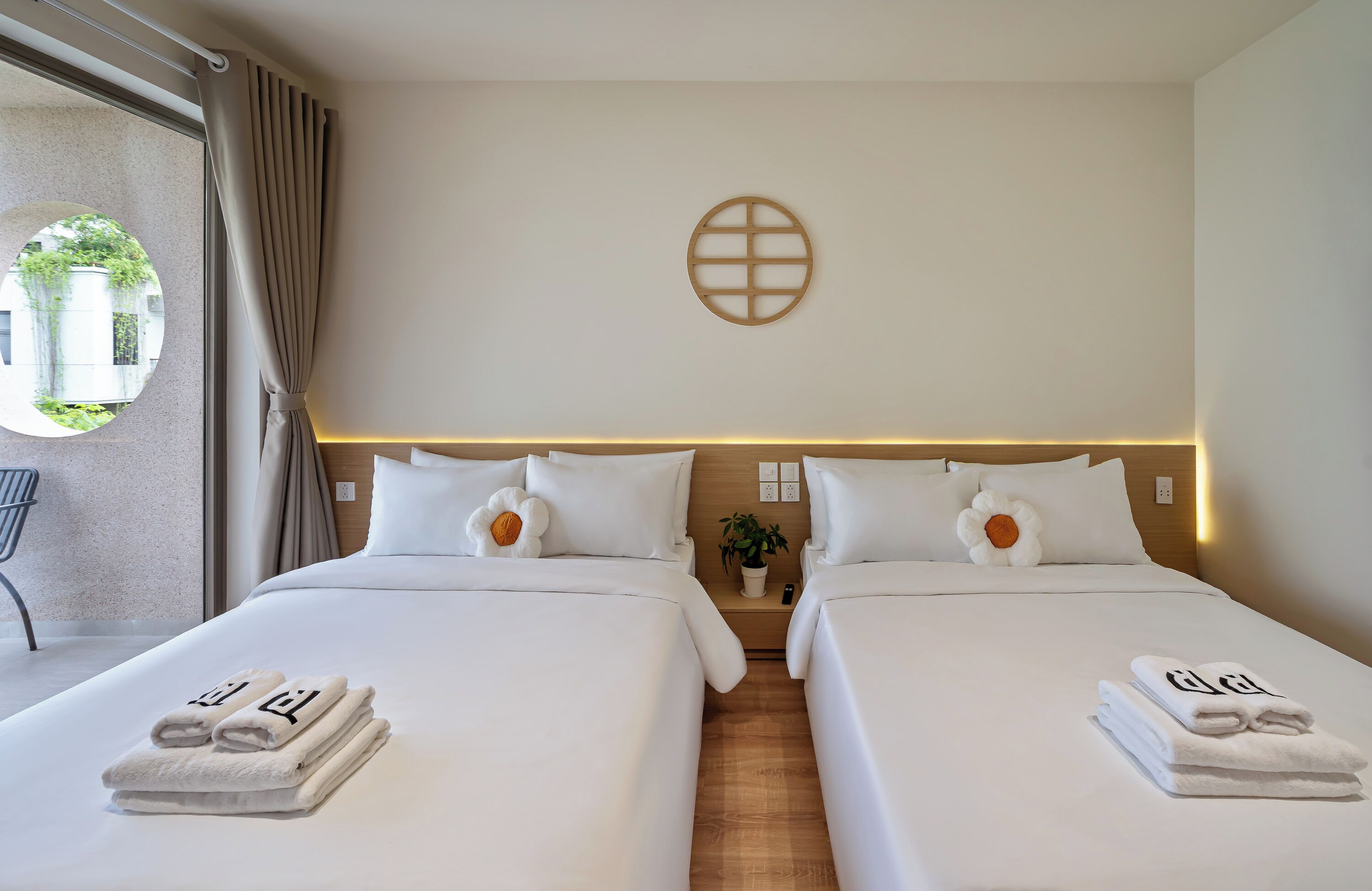 Deluxe Two-Double Beds Room | Premium bedding, free WiFi, bed sheets