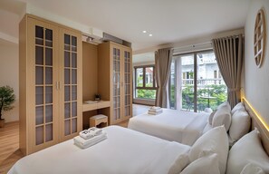 Deluxe-Zimmer, 2 Doppelbetten | Ausblick vom Zimmer