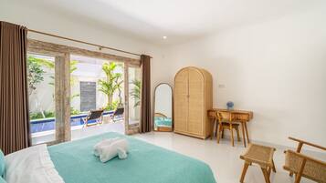 Superior-Villa, 4 Schlafzimmer, eigener Pool | Bettwäsche aus ägyptischer Baumwolle, hochwertige Bettwaren, Zimmersafe