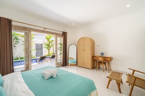 Superior-Villa, 4 Schlafzimmer, eigener Pool | Bettwäsche aus ägyptischer Baumwolle, hochwertige Bettwaren, Zimmersafe
