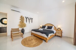 Vila superior, 4 quartos, piscina particular | Roupas de cama de algodão egípcio, roupas de cama premium