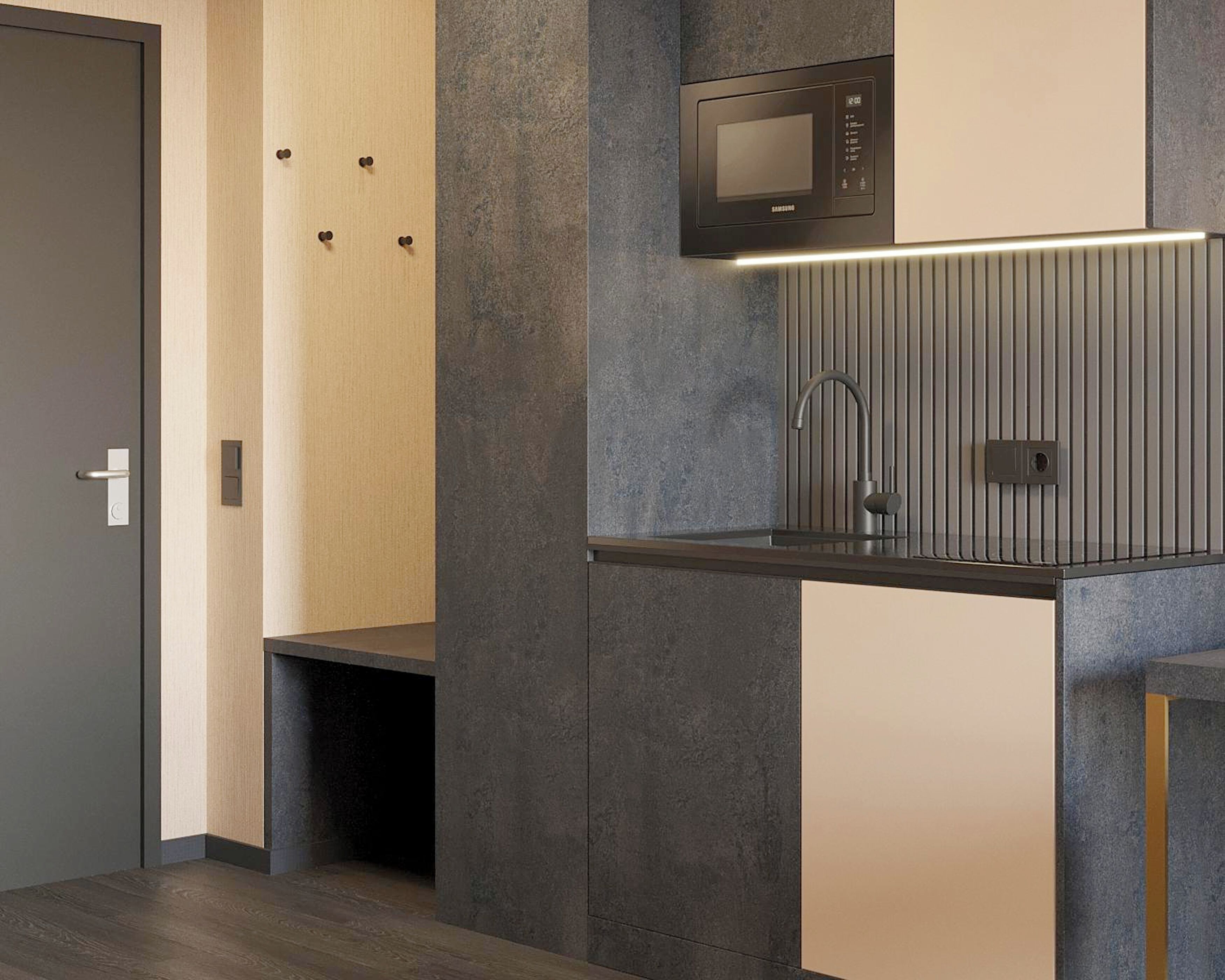 Minibar, caja fuerte, escritorio y espacio para trabajar con un portátil