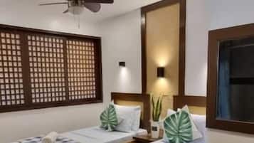 Quarto duplo básico | Escrivaninha, Wi-Fi de cortesia