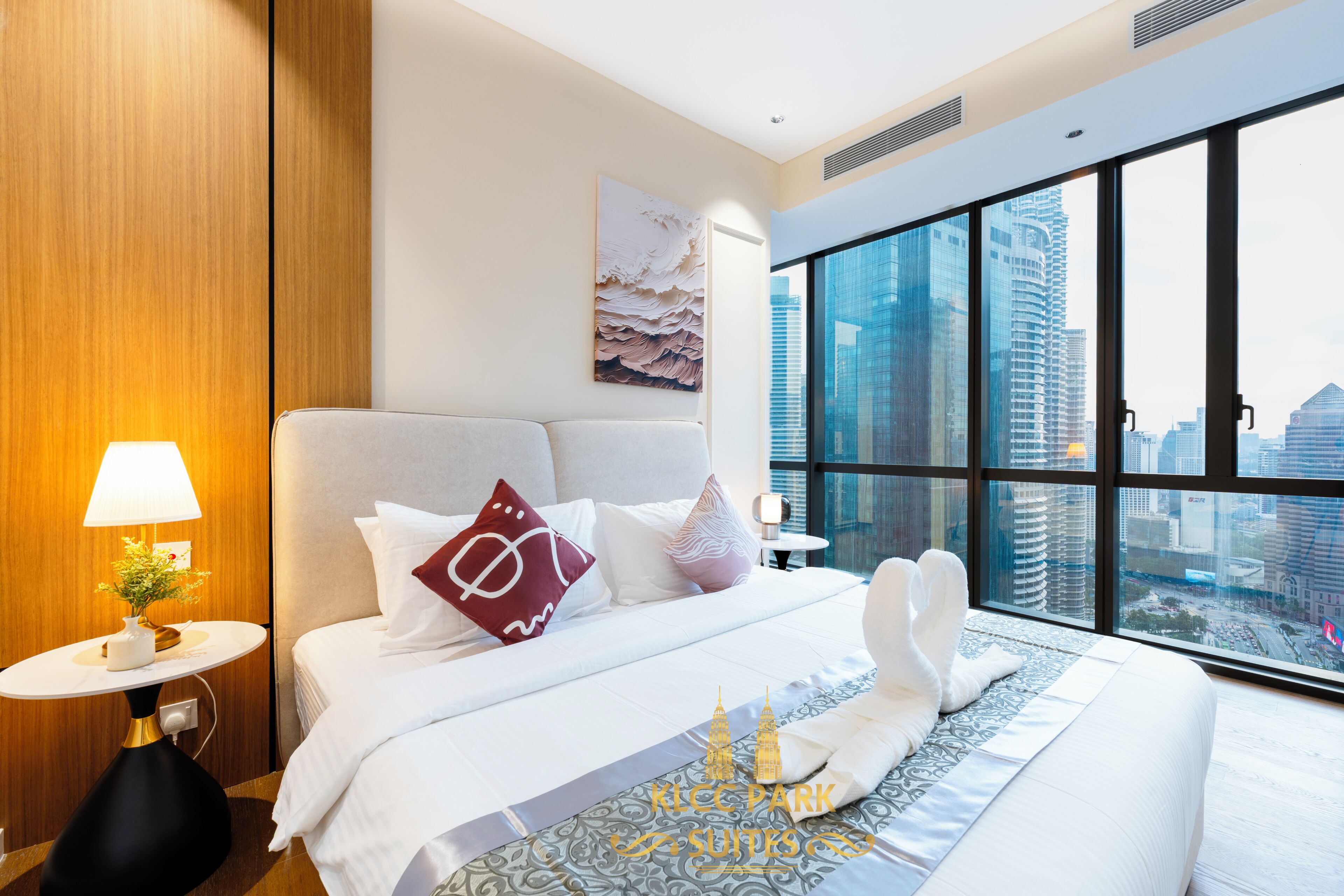 Luxury Two bedrooms Apartment KLCC Park View | Lakens van Egyptisch katoen, luxe beddengoed, donzen dekbedden