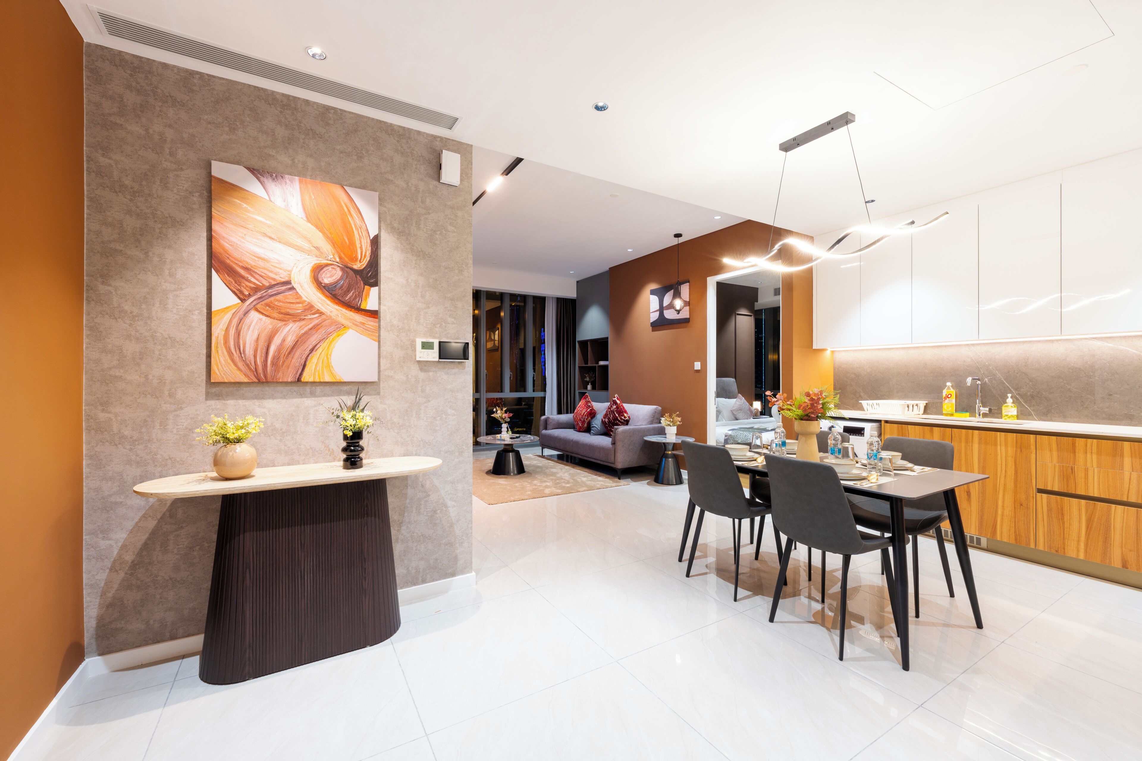 Premium One Bedroom+1 KLCC Park View | Wohnbereich | 43-Zoll-Smart-TV mit Digitalempfang, Netflix, Streaming-Dienste