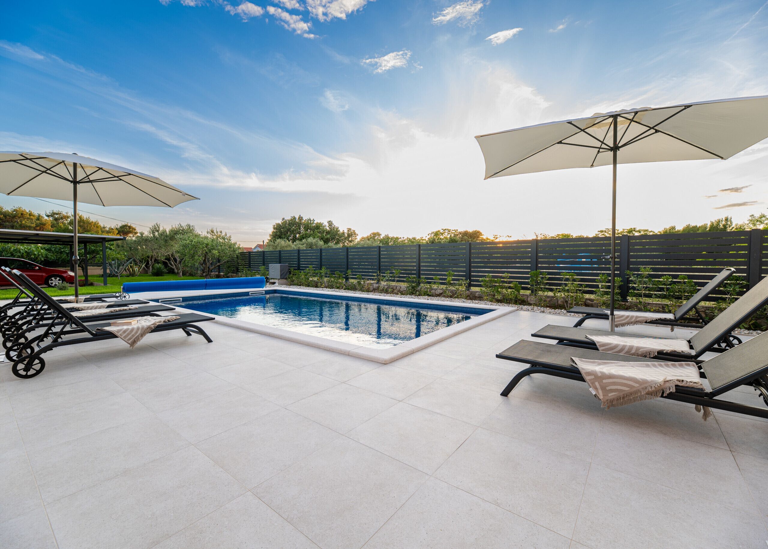 A heated pool