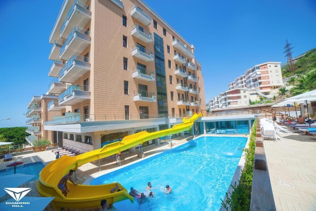 Indoor pool, seasonal outdoor pool, pool umbrellas