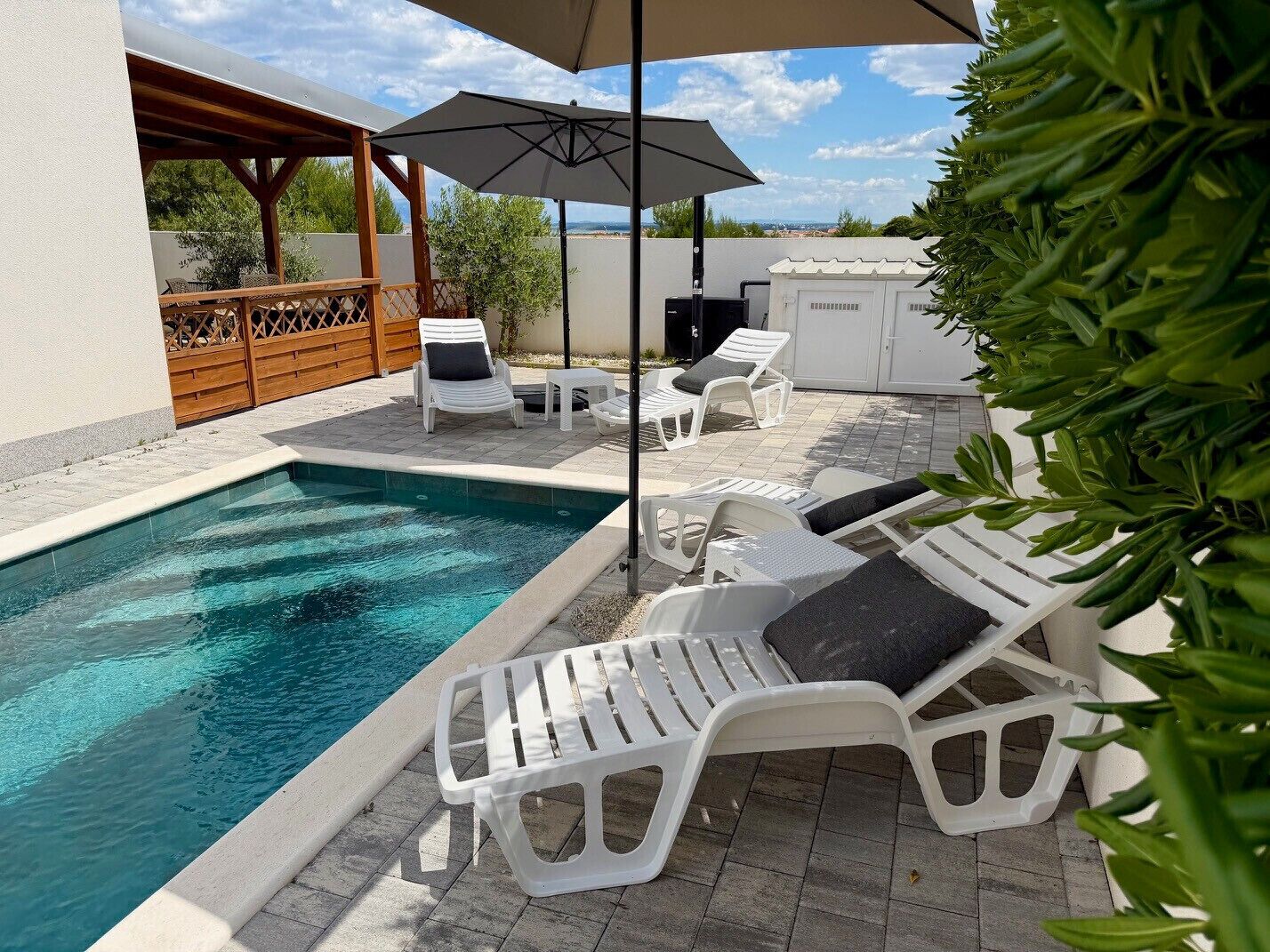 A heated pool