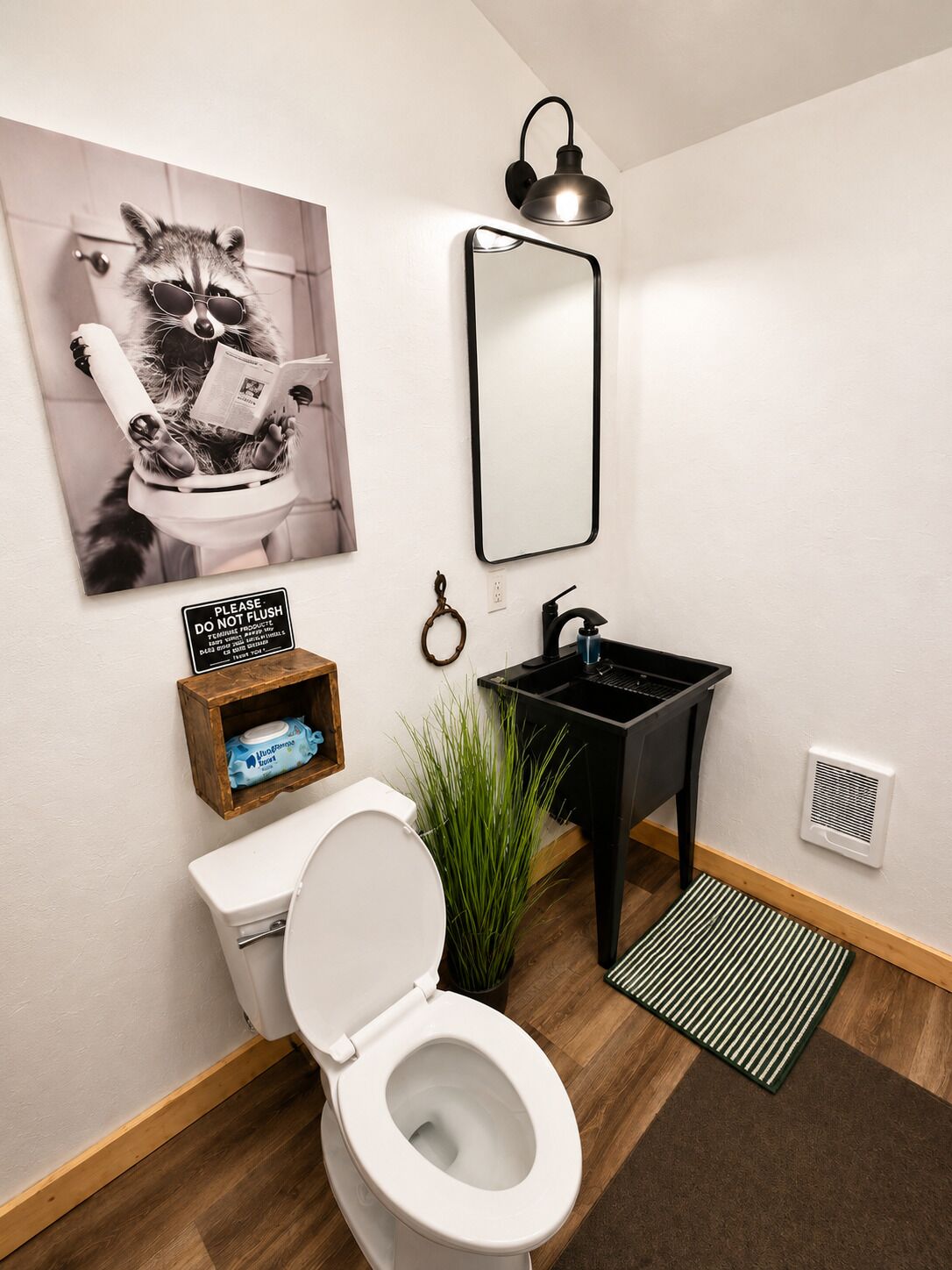 Douche, savon, papier toilette