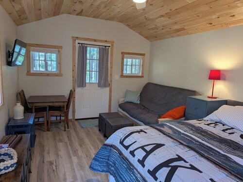 Delightful 1-bedroom cabin on private lake w/AC in Traverse City, pet friendly