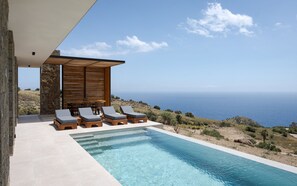 Deluxe-Villa, Terrasse, Meerblick | Pool