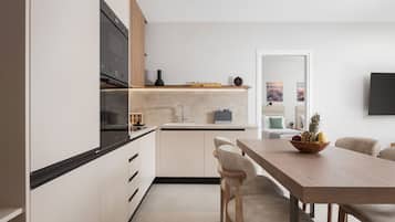 Deluxe villa, patio, uitzicht op zee | Dineren