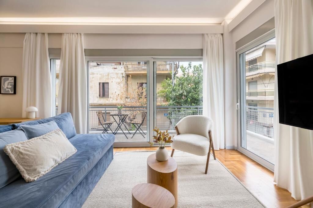Apartamento Confort, balcón, vistas a la ciudad | Zona de estar