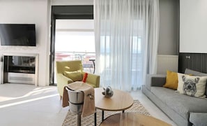 TV, fireplace, offices - Heaven Horizon Villa - Ethereal and Blissful Gem (Kariani)