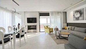 TV, fireplace, offices - Heaven Horizon Villa - Ethereal and Blissful Gem (Kariani)