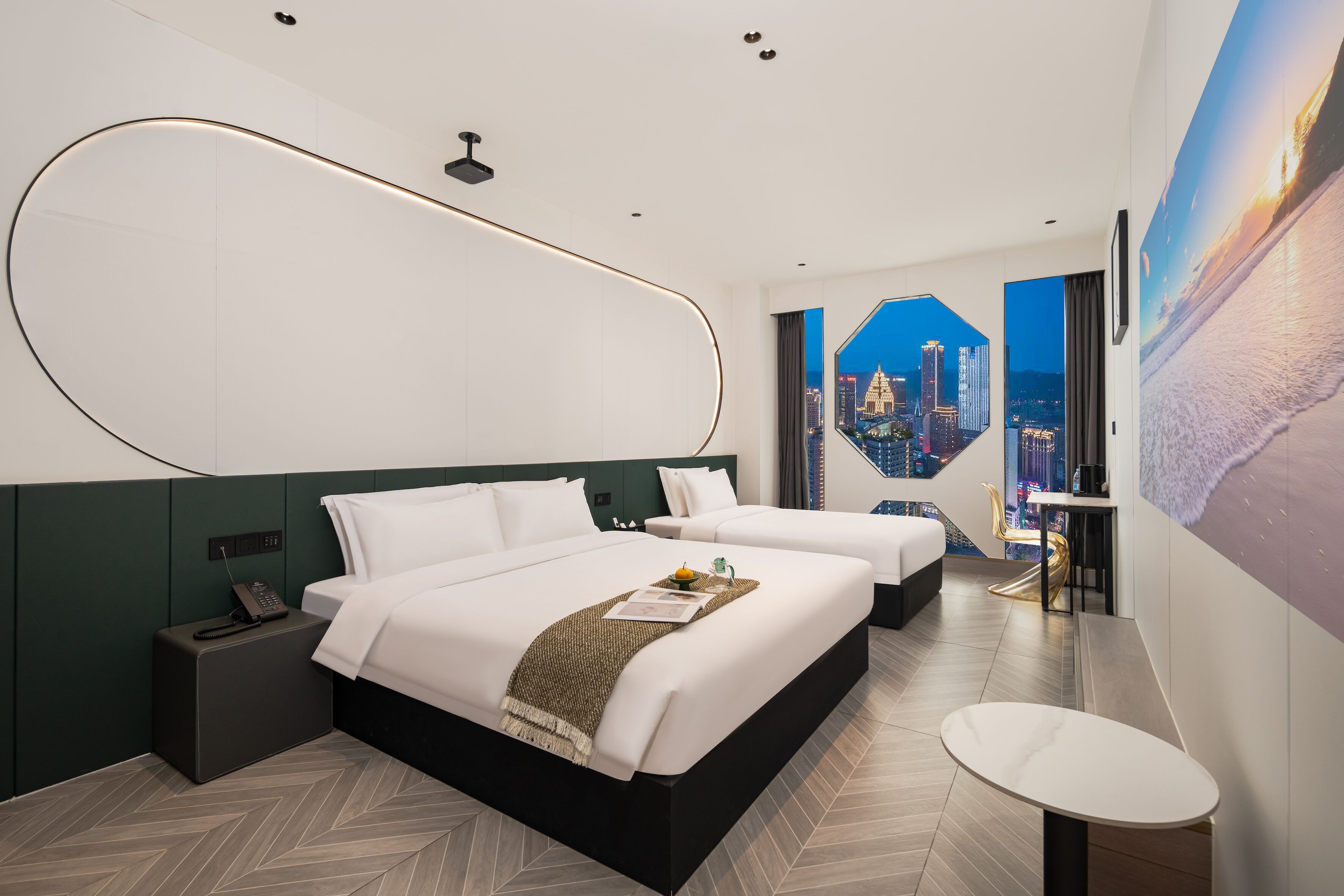 Family Triple Room, City View | Desk, free WiFi, bed sheets