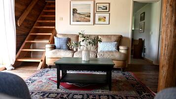 TV, fireplace, DVD player, video library