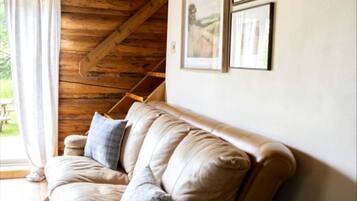 TV, fireplace, DVD player, video library