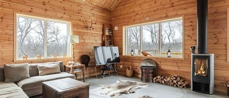 Cabin, 3 Bedrooms, Pets not allowed, Mountainside | Living area