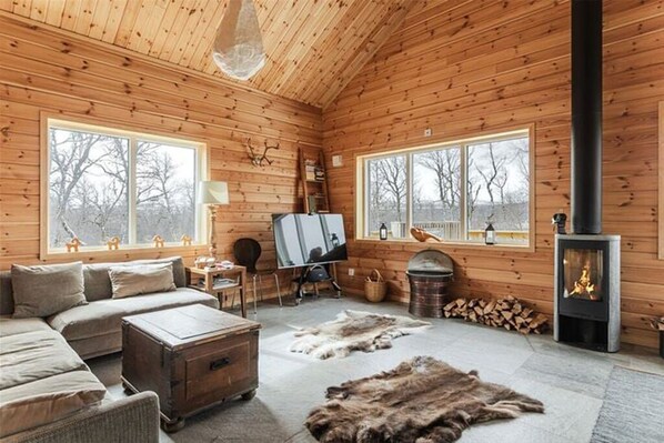 Cabin, 3 Bedrooms, Pets Not Allowed, Mountainside | Living area