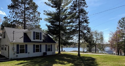Amazing hilltop views of gorgeous Sage Lake with beach and boat launch access.