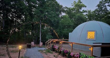 Secluded Woodland Geodome with Panoramic Views & Private Trails in Milledgeville, Georgia