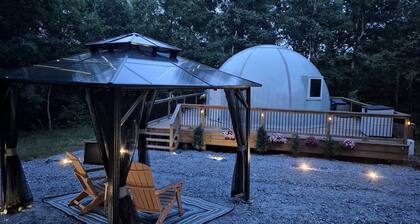 Secluded Woodland Geodome with Panoramic Views & Private Trails in Milledgeville, Georgia