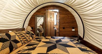 Soulful Glamping Experience with Highland Cows, Private Wagon & Nature in Melrose, Florida