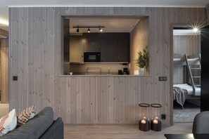 Appartement, 2 chambres, animaux de compagnie interdits, vue montagne | Intérieur
