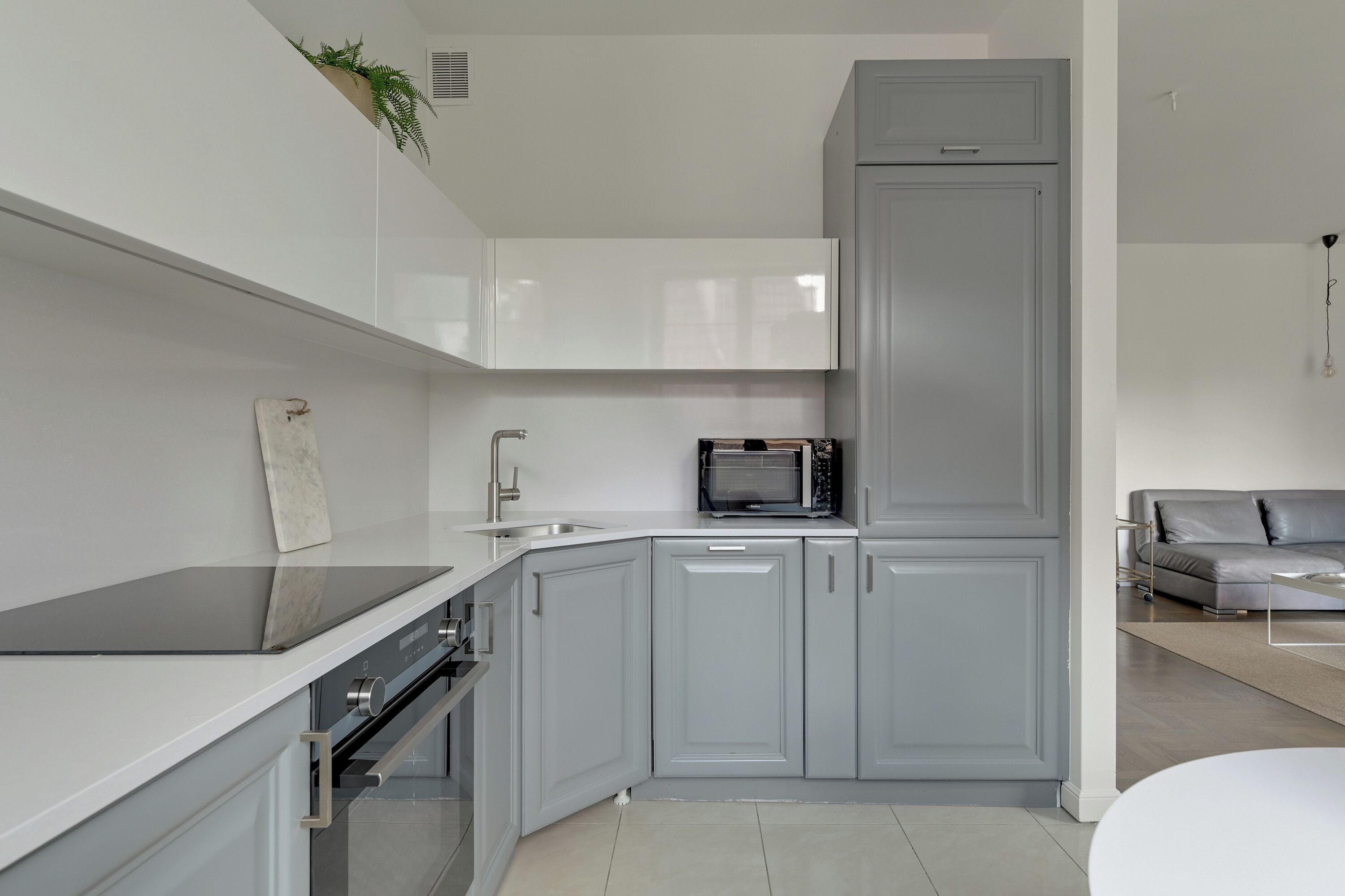 Family Apartment, Balcony, Courtyard View | Private kitchen | Coffee/tea maker, electric kettle, high chair, griddle