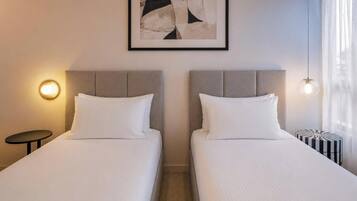 In-room safe, laptop workspace, blackout curtains, soundproofing