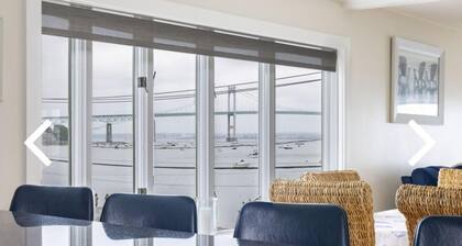 Luxury waterfront condo in Historic Jamestown, RI, steps to the beach.