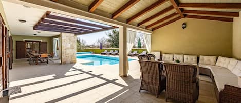 A heated pool