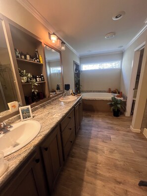 Hair dryer, towels, soap, toilet paper - Creek Side House w Hottub, On-Site Sauna/Tea Shop/Market, Edge of Natl Forest (Barnardsville)