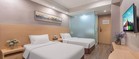 Standard Twin Room | Desk, laptop workspace, blackout drapes, free WiFi