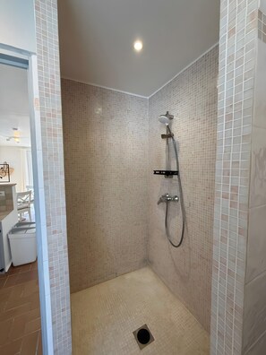 Dusche, Haartrockner, Handtücher