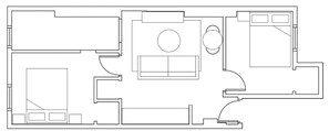 Floor plan - Furnished 2BR - Vibrant Lower East Side - Modern Finishes, Prime Location (New York)