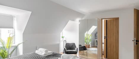 Departamento Deluxe, vista a la ciudad, junto a la playa | Ropa de cama de alta calidad y decoración personalizada