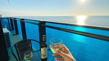 Deluxe Apartment, Sea View | Balcony view