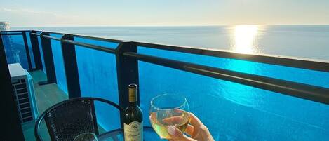 Deluxe Apartment, Sea View | Balcony view