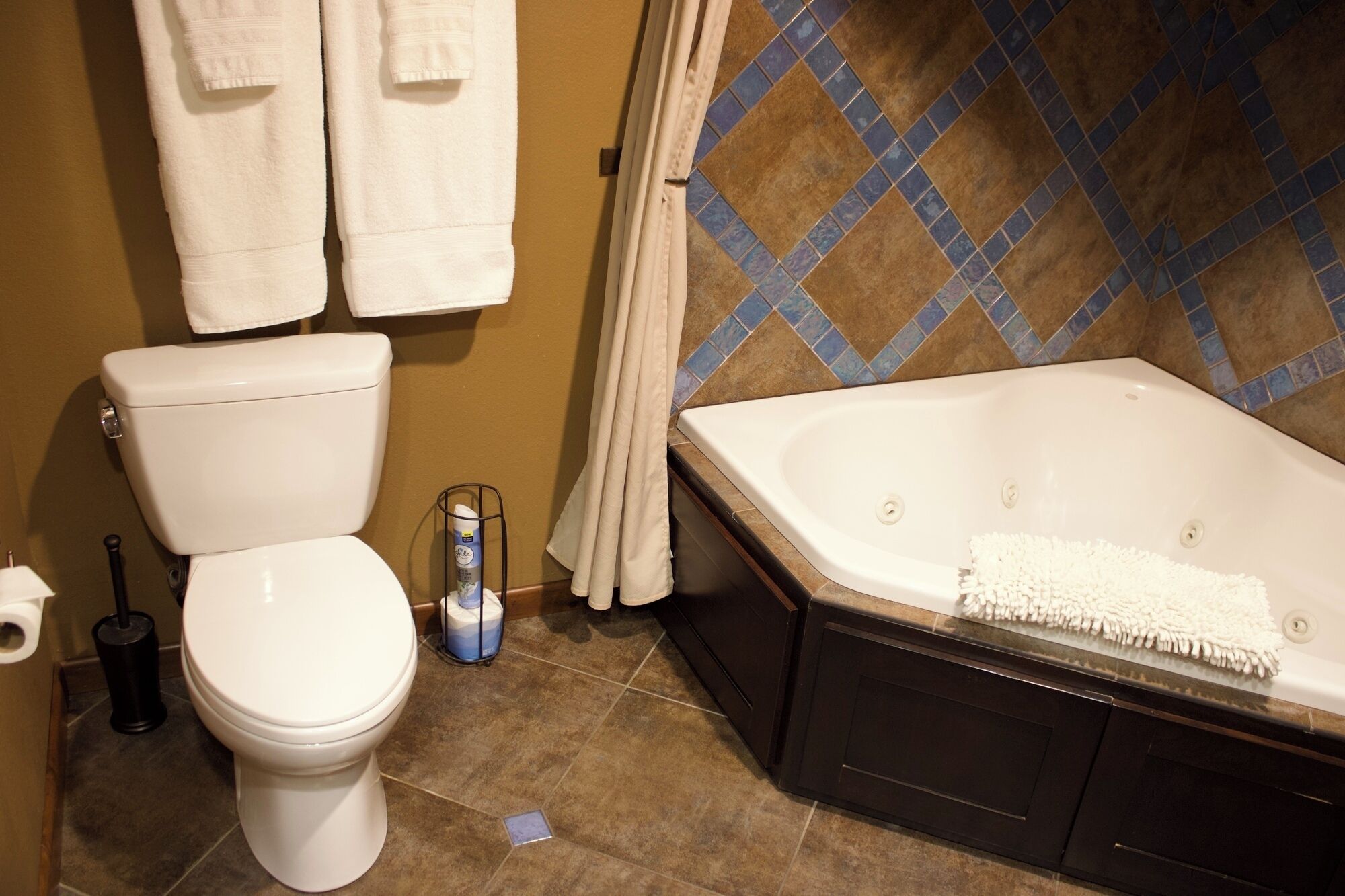 Jetted bath, hair dryer