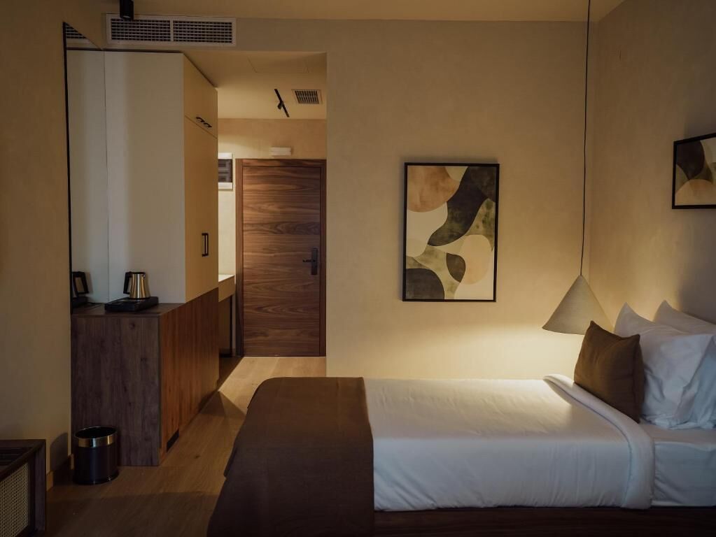 Kamar Twin, pemandangan kota | Brankas, kedap suara, dan Wi-Fi gratis