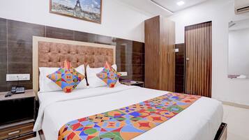 Habitación Deluxe | Sábanas de algodón egipcio, ropa de cama de alta calidad, caja fuerte