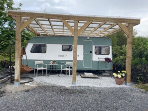 Exterior - Cosy Caravan Sleeps 2 With Patio and Parking (Kilteean)