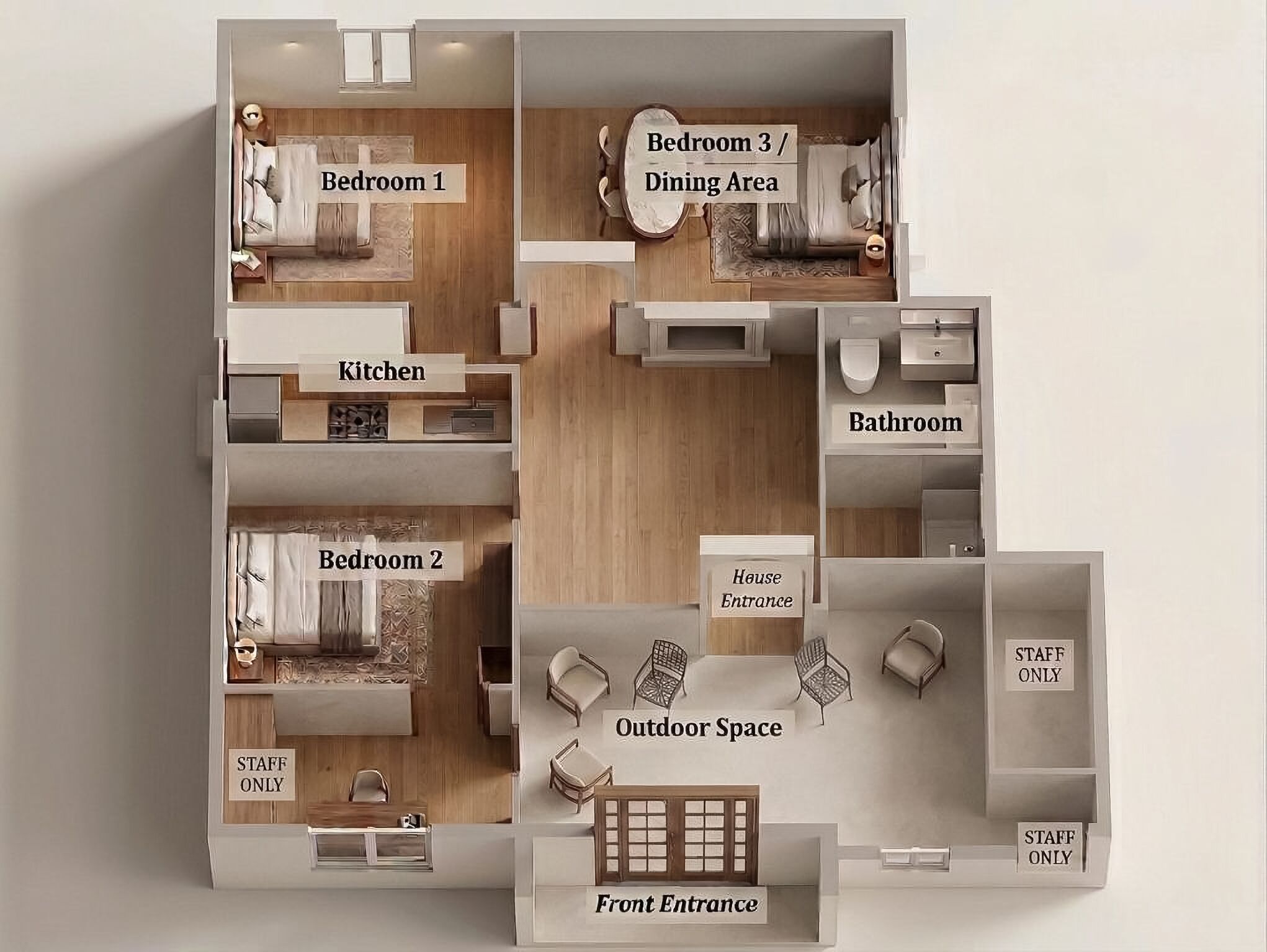 Deluxe Villa, City View | Floor plan